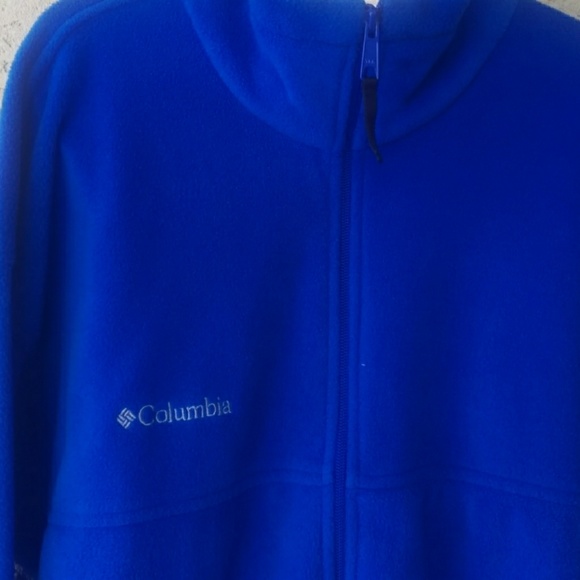 Columbia blue fleece zippered pocketed jacket - Picture 6 of 8